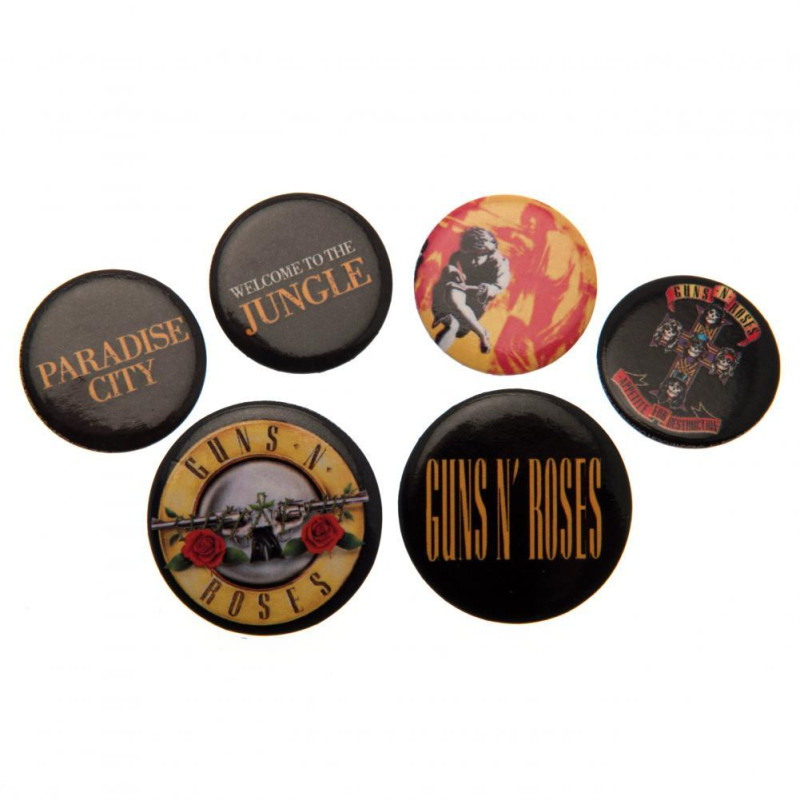 Odznaky Guns N Roses Sada 6ks