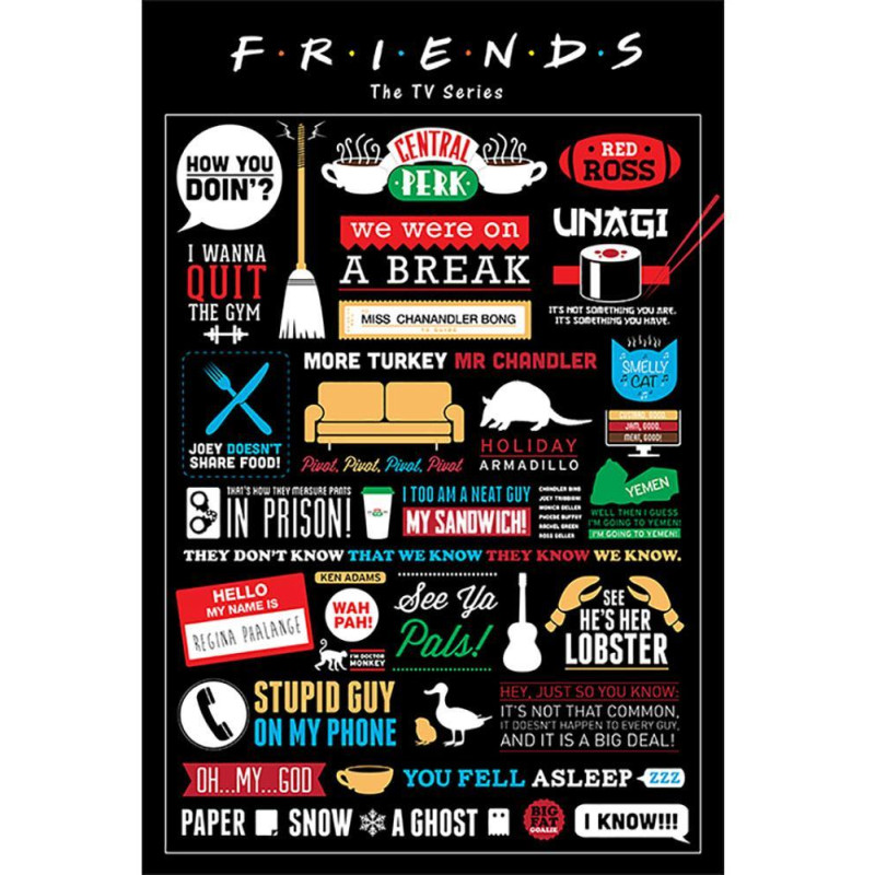 Plakát Friends Inforgraphic 150