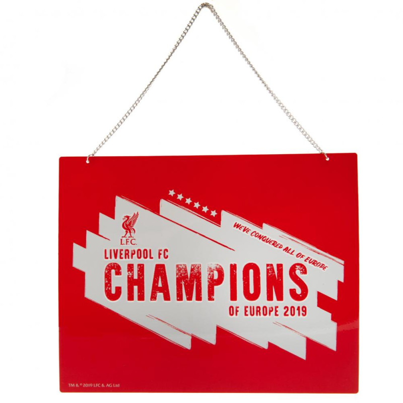 Plechová cedule Liverpool FC Champions