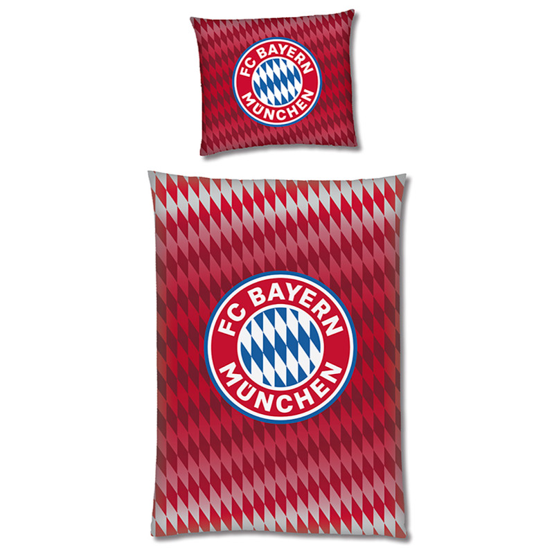 Bavlněné Povlečení Bayern Mnichov FC, Červenobílé, 160x200, 70x80 cm