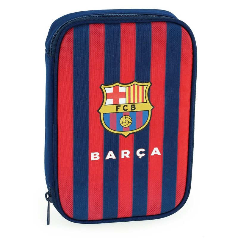 Školní penál FC Barcelona, modro-červený, znak klubu, prostorný