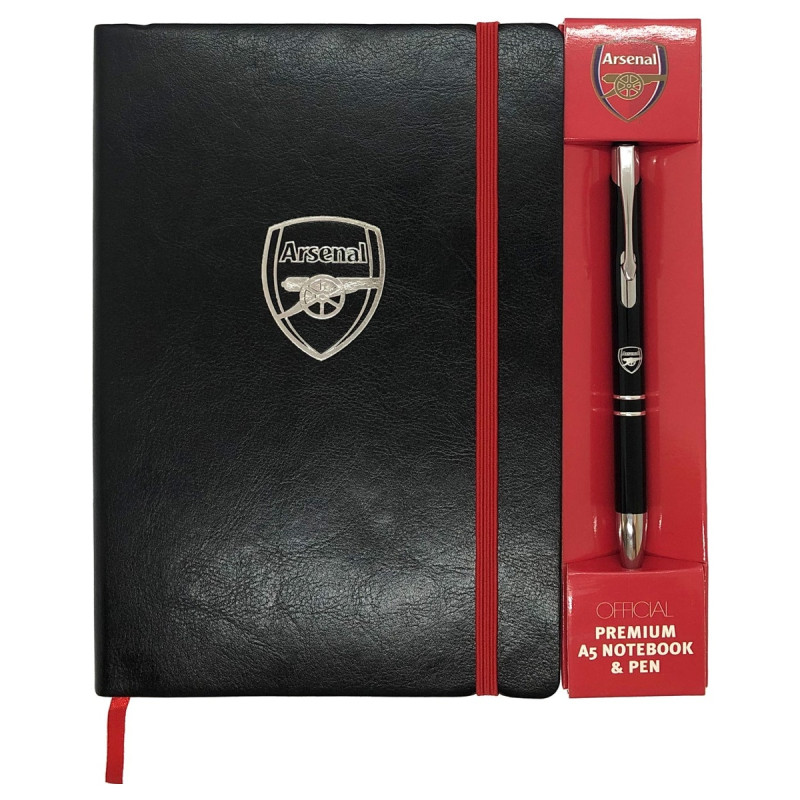 Zápisník a Pero Arsenal FC, Černá sada, A5, oficiální produkt
