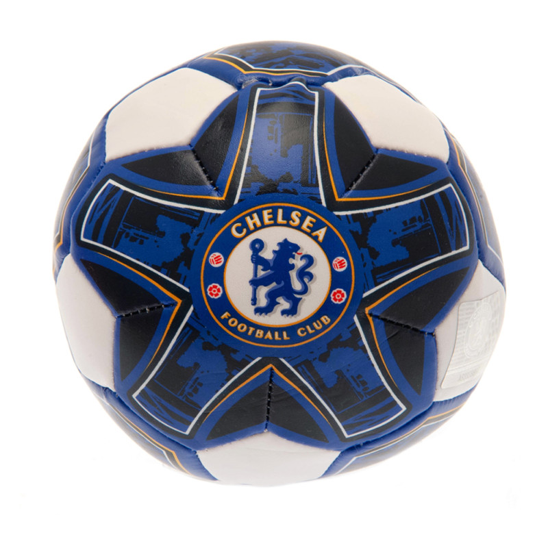 Mini Míč Chelsea FC, modro-bílý, měkký, průměr 10 cm