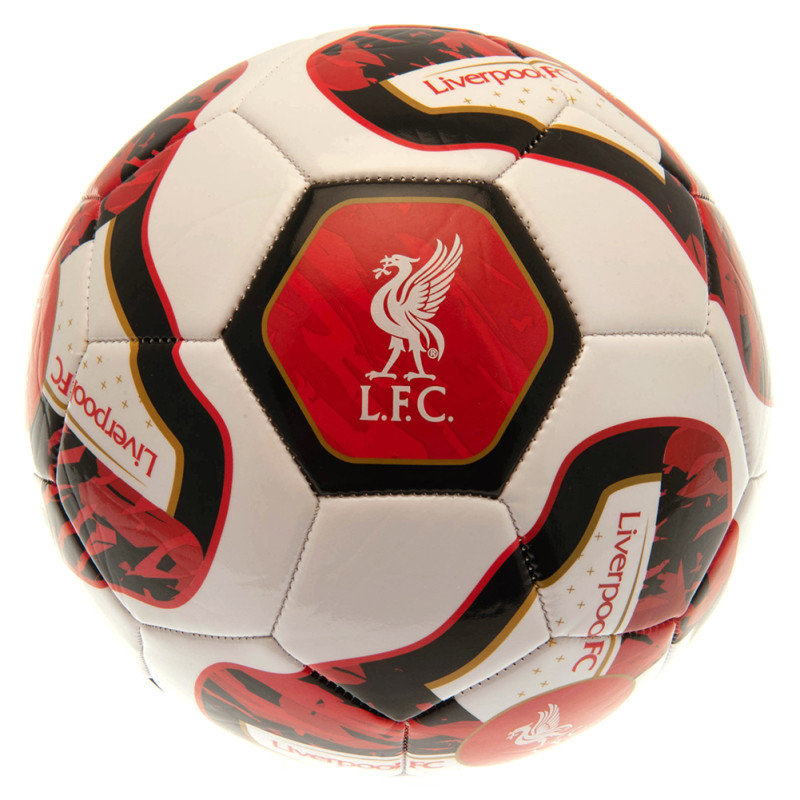 Fotbalový Míč Liverpool FC, Bílá a Červená, 26 panelů, Vel. 5