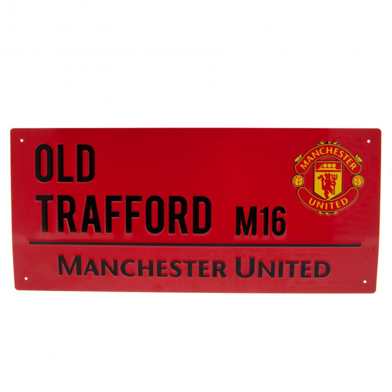Plechová Cedule Manchester United FC, červená, lakovaná, 40x18cm