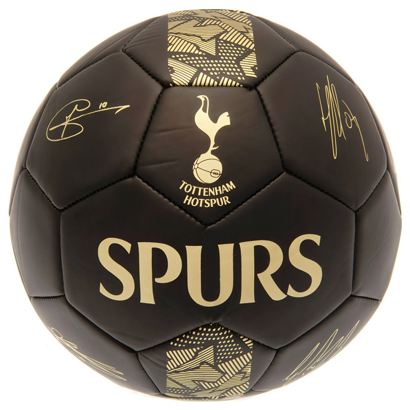 Fotbalový Míč Tottenham Hotspur FC, Zlaté podpisy, Černý, Vel. 1