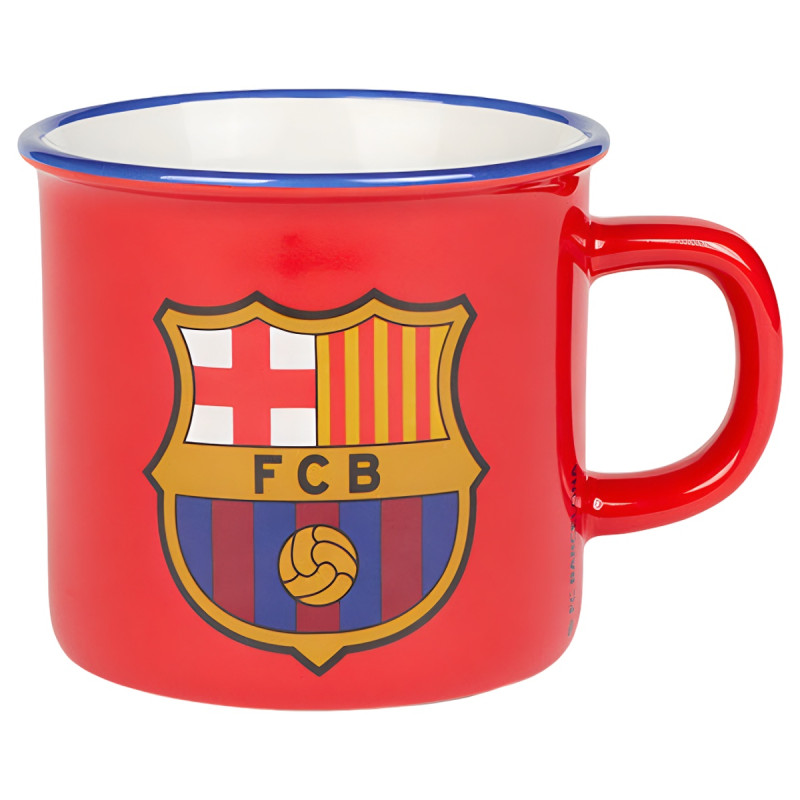 Hrnek FC Barcelona, retro design, keramický, červený, 250 ml