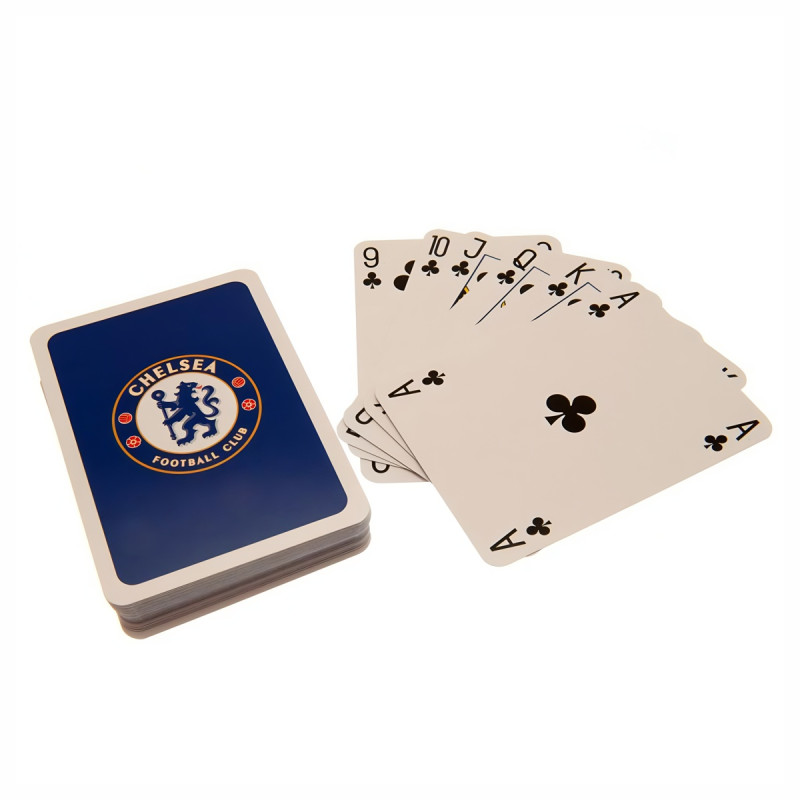 Hrací karty Chelsea FC s klubovým znakem