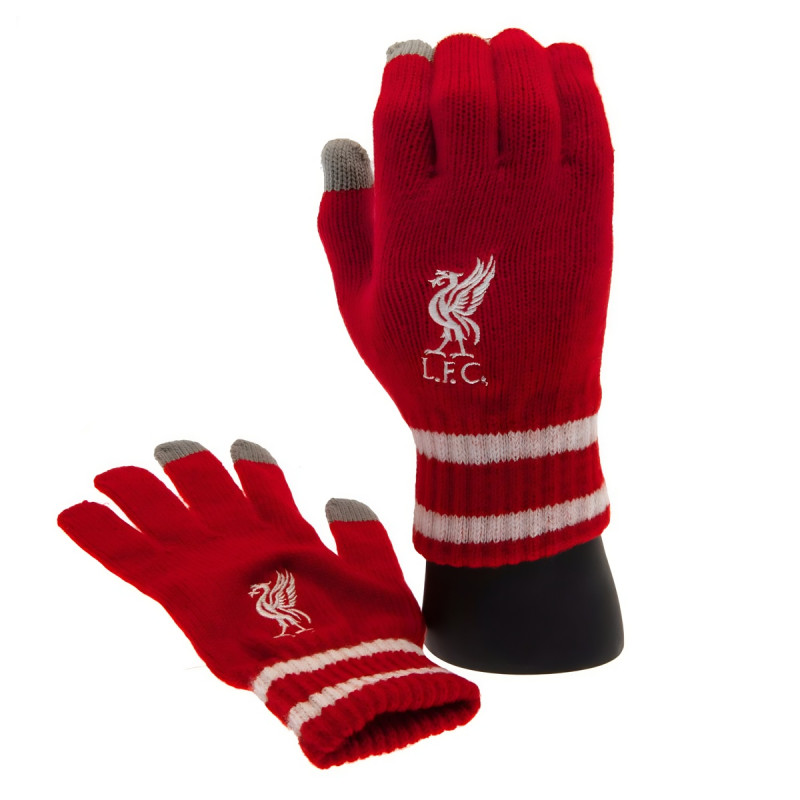 Pletené rukavice Liverpool FC, červené, touchscreen
