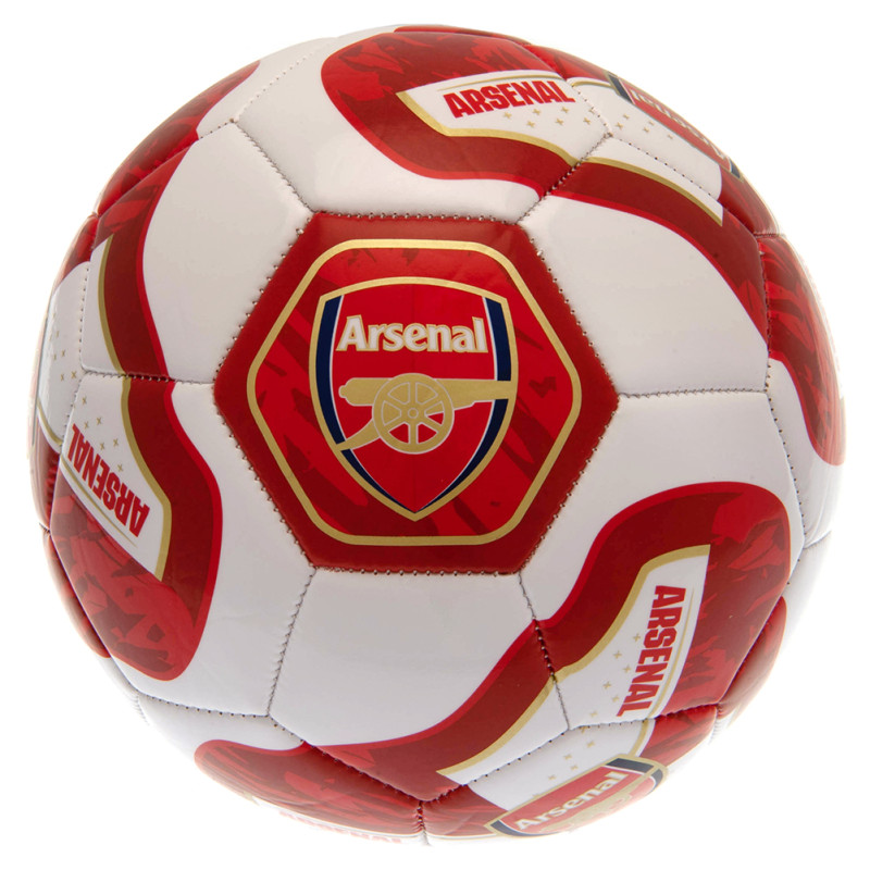Fotbalový míč Arsenal FC, bílo-červený, vel. 5