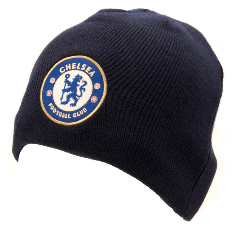 Zimní čepice Chelsea FC, modrá, vyšitý znak, univerzální