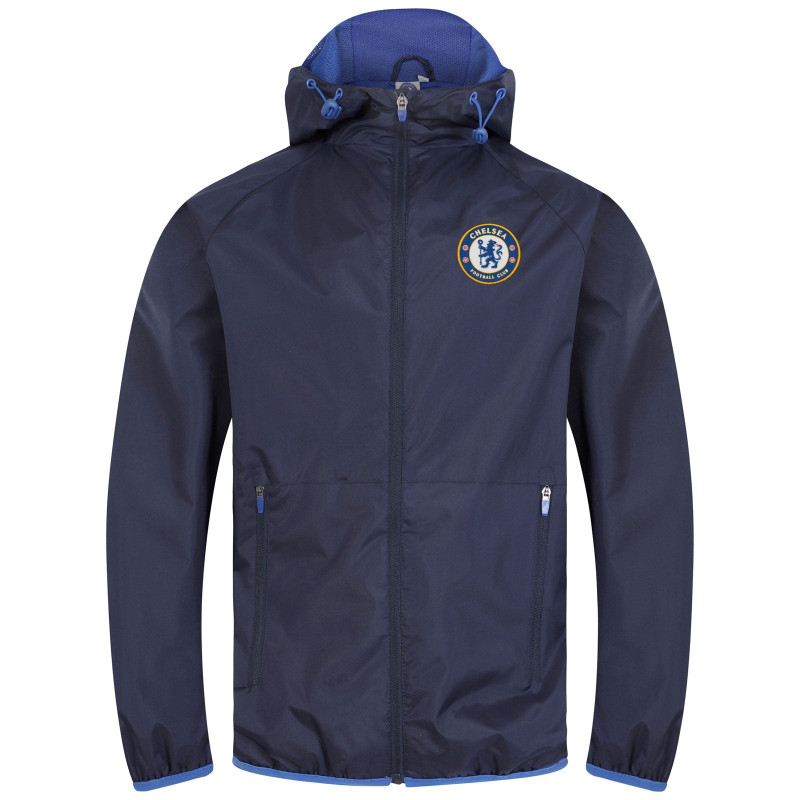 Bunda Chelsea FC, modrá, kapuce, zip
