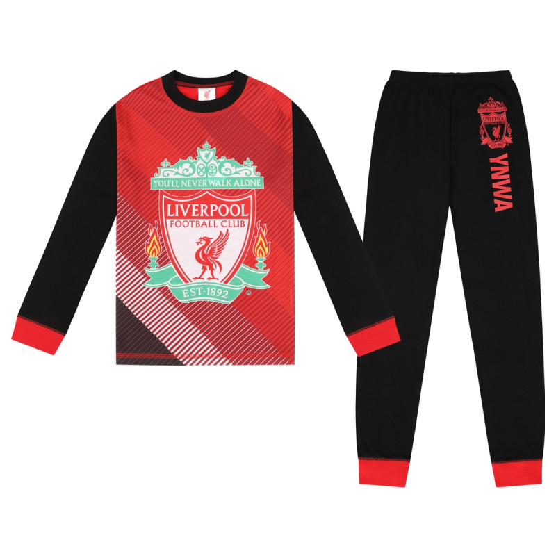 Dětské pyžamo Liverpool FC, dlouhý rukáv a nohavice, bavlna