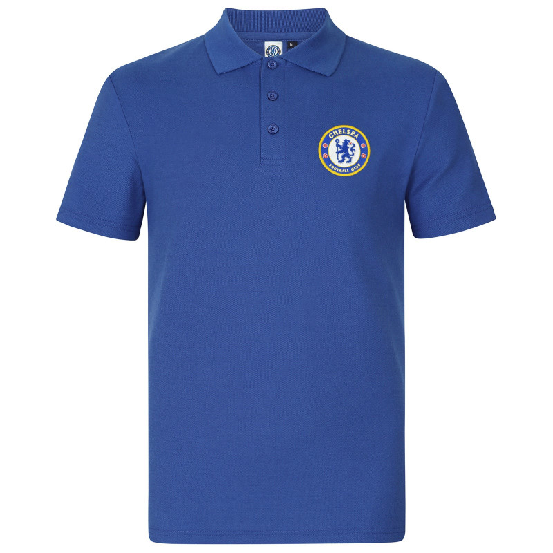 Polo Tričko Chelsea FC, vyšitý znak, polybavlna, modré