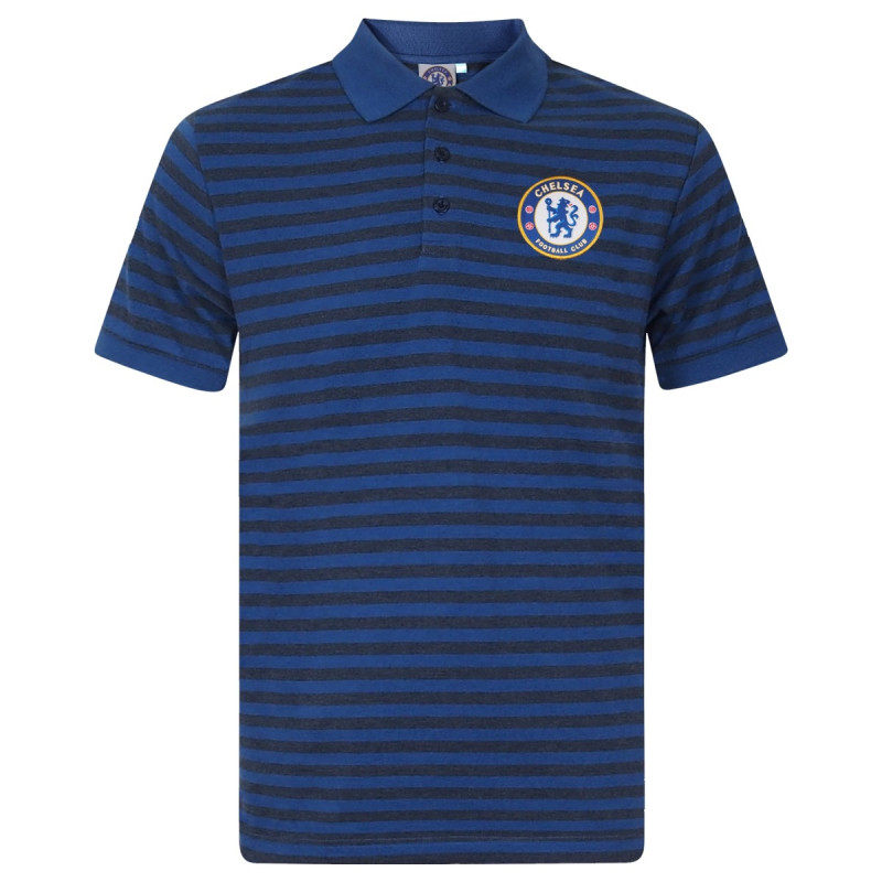 Polo Tričko Chelsea FC, pruhované, znak, poly-bavlna, modrá
