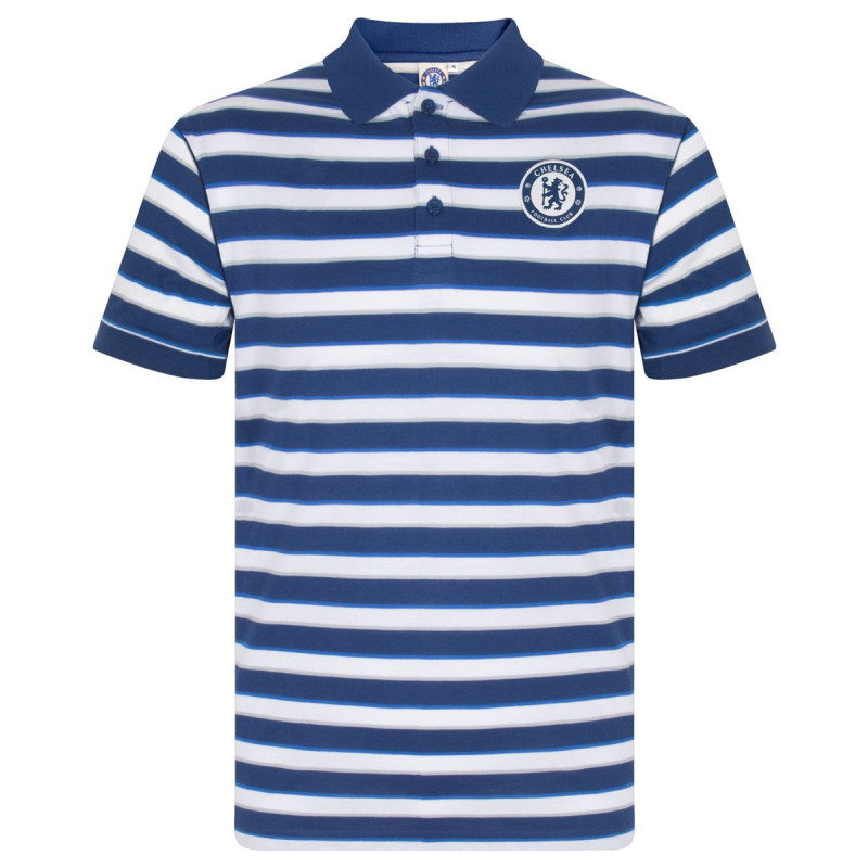 Polo Tričko Chelsea FC, vyšitý znak, poly-bavlna, modro-bílé