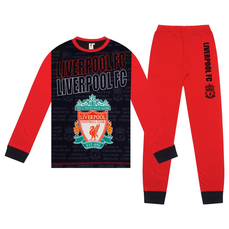 Dětské pyžamo Liverpool FC, dlouhý rukáv, kalhoty