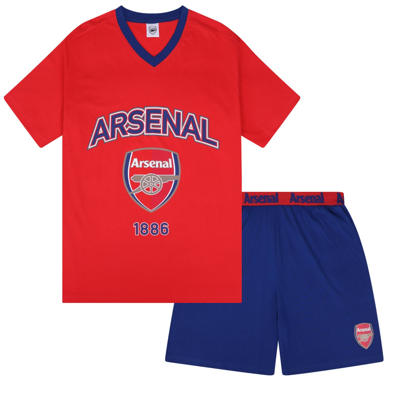Pyžamo Arsenal FC, krátký rukáv, šortky, bavlna