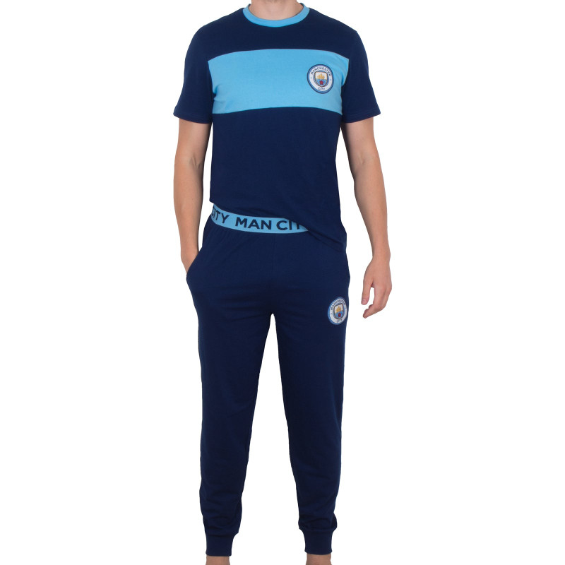 Pánské Pyžamo Manchester City, tričko, kalhoty, bavlna