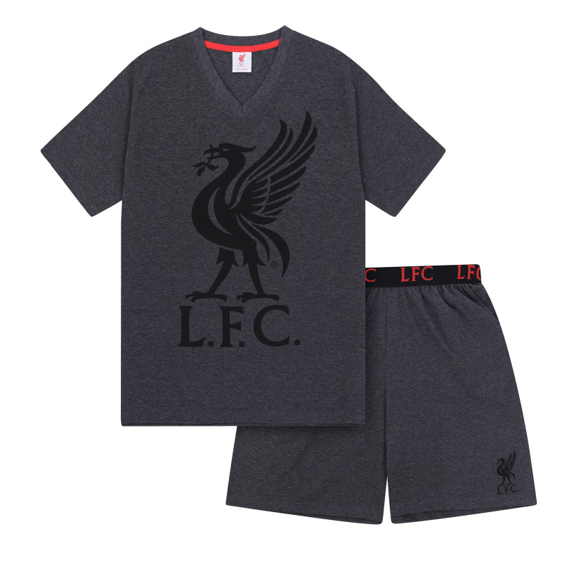 Pyžamo Liverpool FC, šedé, krátký rukáv, šortky