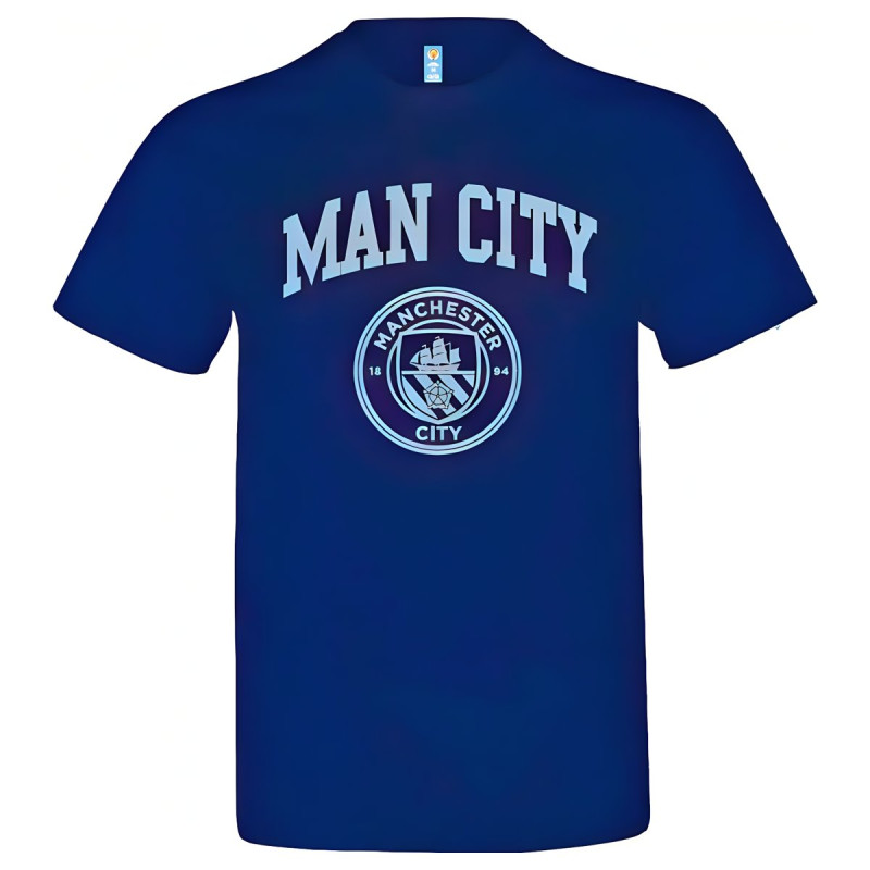 Tričko Manchester City FC, tmavě modrá, nápis "Man City" a znak