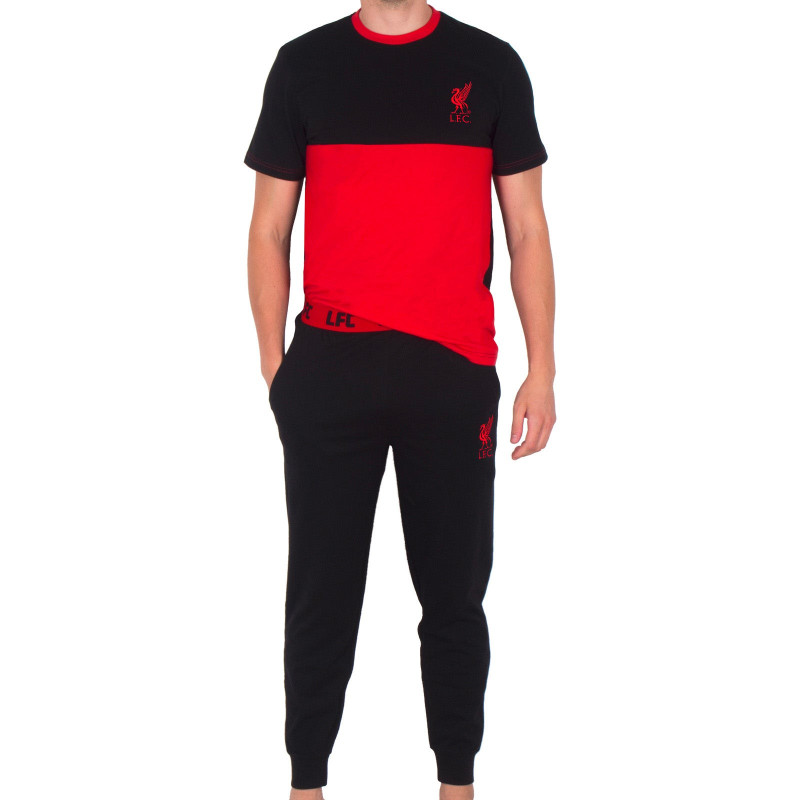 Pyžamo Liverpool FC, tričko, kalhoty, černá a červená