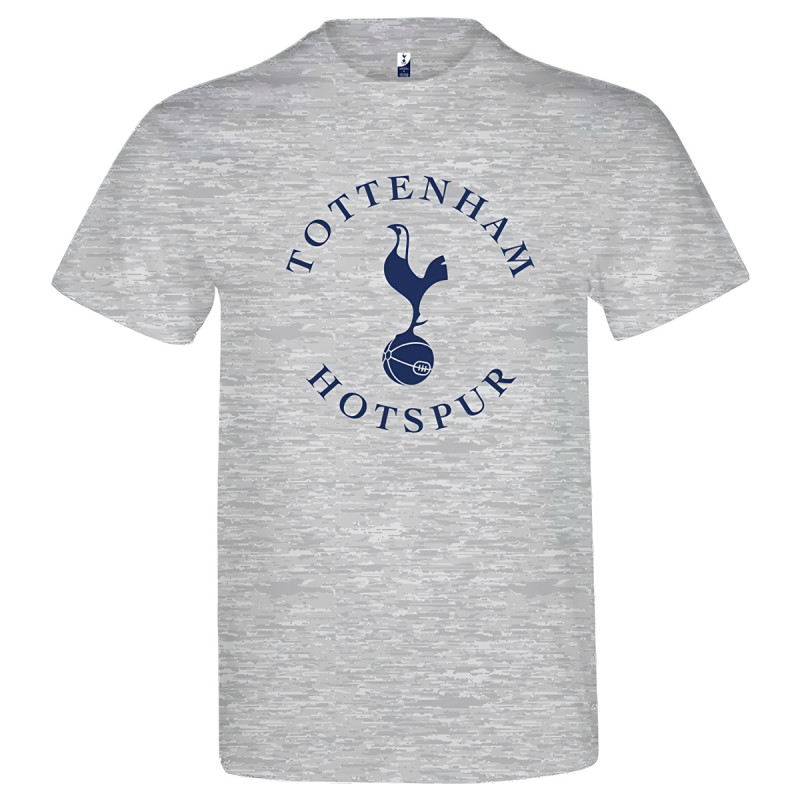 Tričko Tottenham Hotspur FC, šedé, modrý znak, 100% bavlna