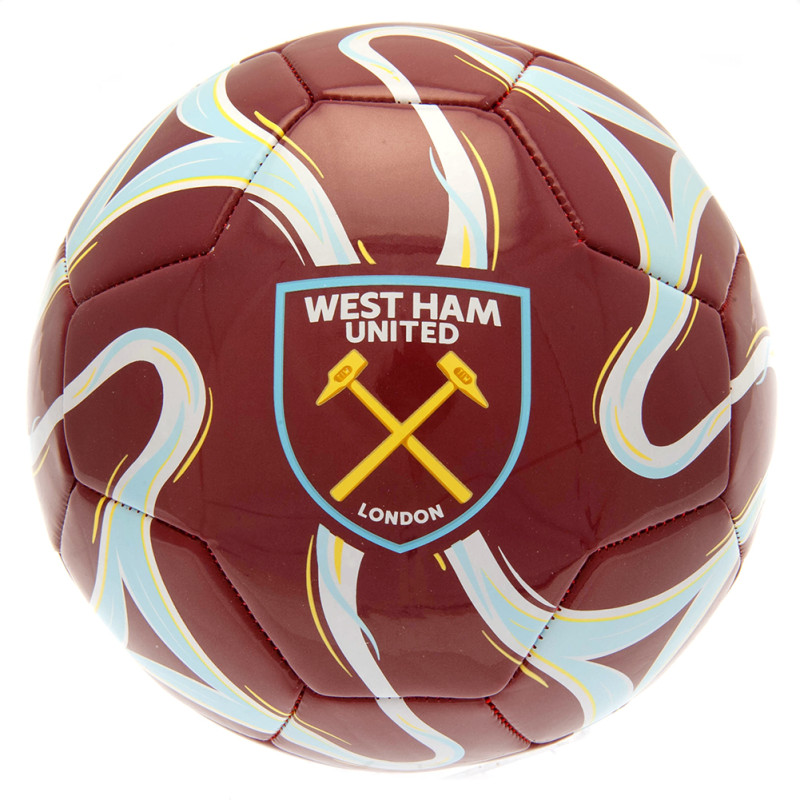 Fotbalový Míč West Ham United FC, Hnědá a Modrá, PVC, Velikost 5