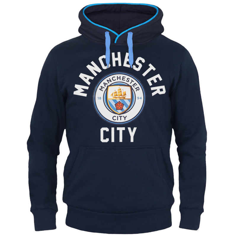 Mikina Manchester City FC, tmavě modrá, zip