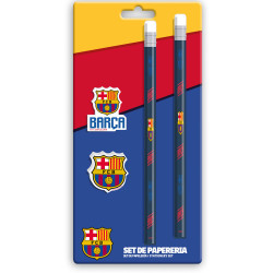 Školní sada FC Barcelona, 4 kusy, tužky a gumy, klubové barvy