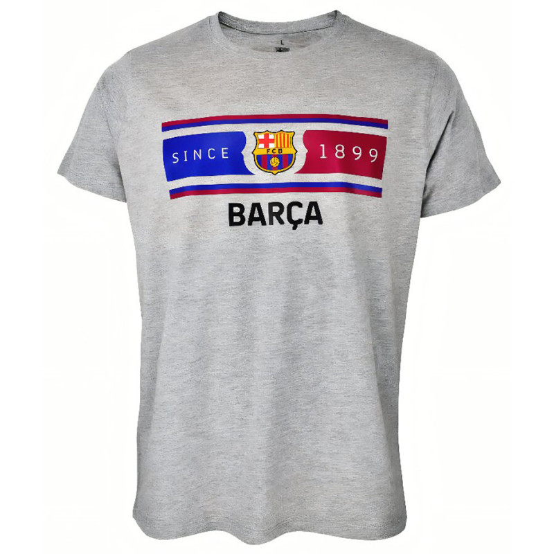 Dětské tričko FC Barcelona, šedé, bavlna