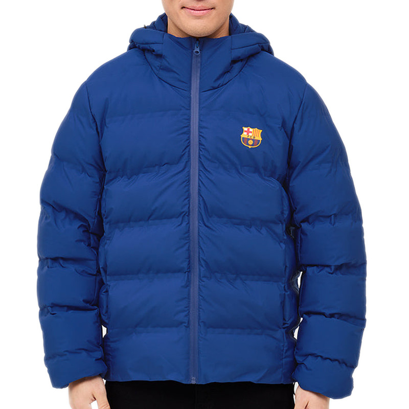 Zimní prošívaná bunda FC Barcelona, modrá