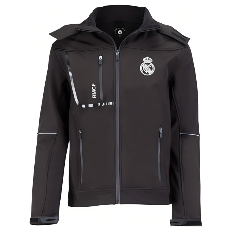Pánská bunda Real Madrid FC, černá, softshell