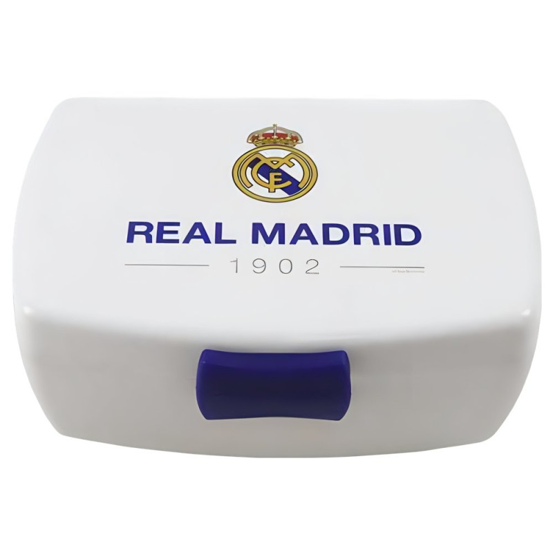 Box na svačinu Real Madrid, bílý, modrý klip