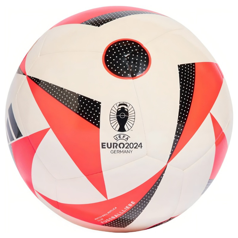 Fotbalový míč Adidas Euro 2024, bílo-červený, vel 5