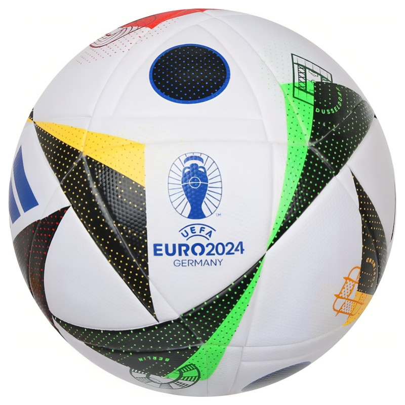 Fotbalový míč Adidas Euro 2024, bílý, box, vel 5