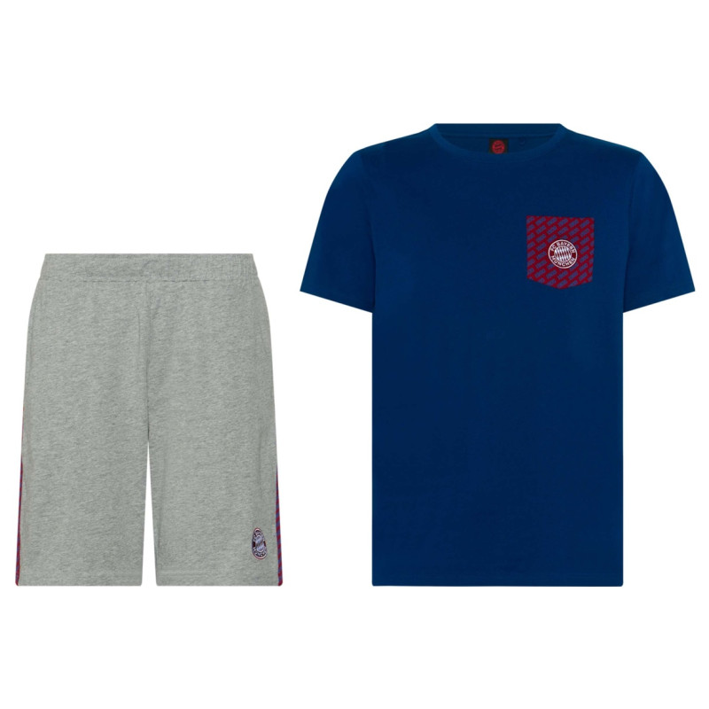Pánské pyžamo FC Bayern Mnichov, krátký rukáv a šortky