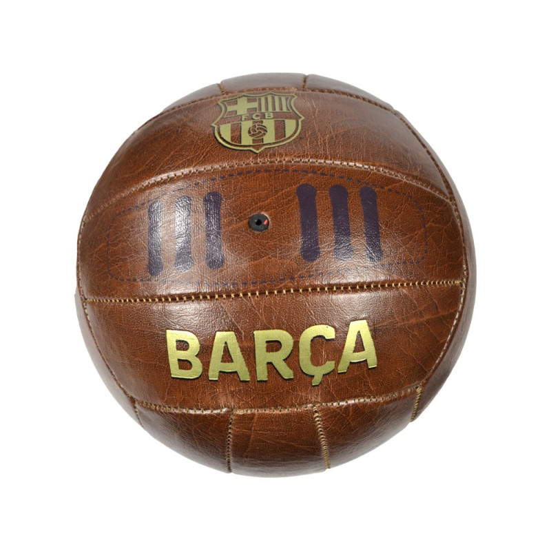 Fotbalový míč FC Barcelona, Retro styl, umělá kůže, vel 5