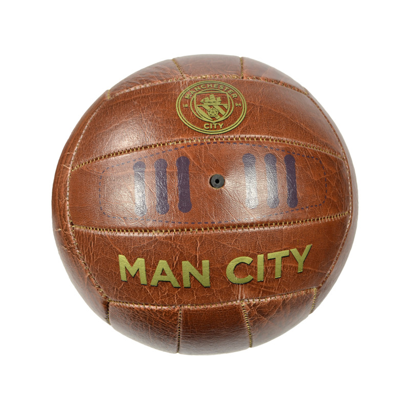Fotbalový míč Manchester City FC, Retro styl, umělá kůže, vel 5