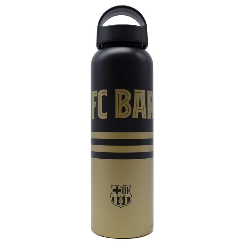 Sportovní láhev FC Barcelona, zlato-černá, alu, 600 ml