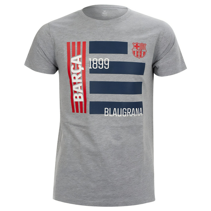 Pánské tričko FC Barcelona, šedé, bavlna