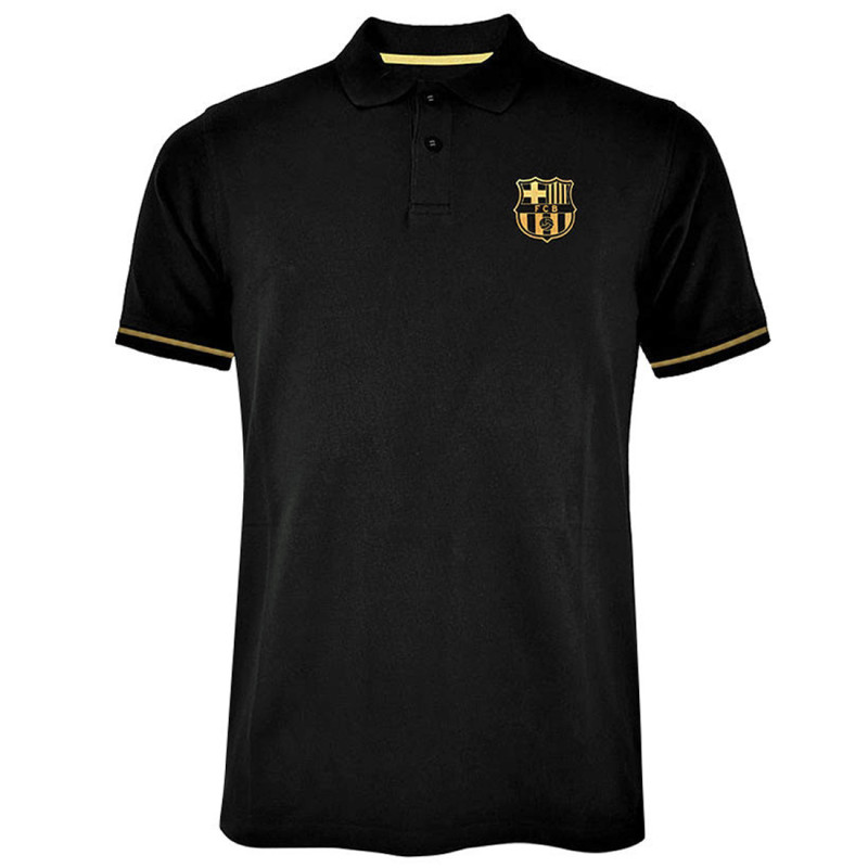Polo tričko FC Barcelona, černé, poly-bavlna
