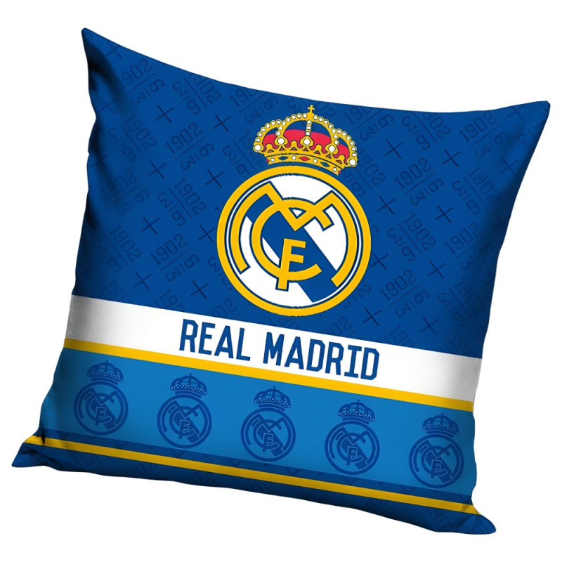 Polštářek Real Madrid FC, modrý, 40x40 cm