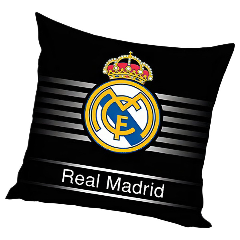 Polštářek Real Madrid FC, černý, 40x40 cm