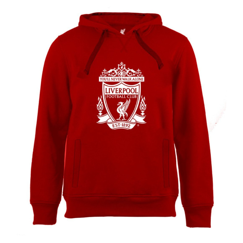 Dětská mikina Liverpool FC, červená, kapuce